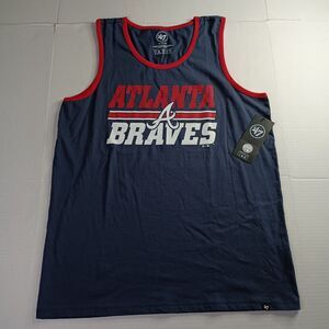 '47 Atlanta Braves Atlas Blue Tank Top Men’s XL Extra Large Sleeveless NWT MLB